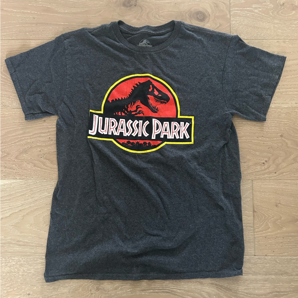 Men’s Jurassic Park Graphic Tee - Dark Gray Size M